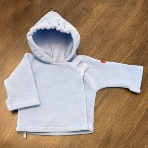 Cozy Light Blue Hooded Baby Jacket